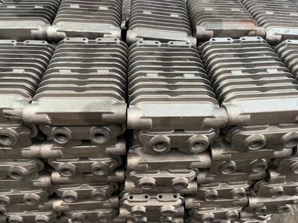Grey iron intercooler for piston compressors
